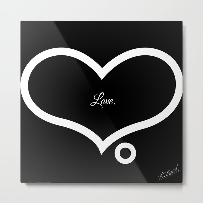 Love. (Black)  Metal Print