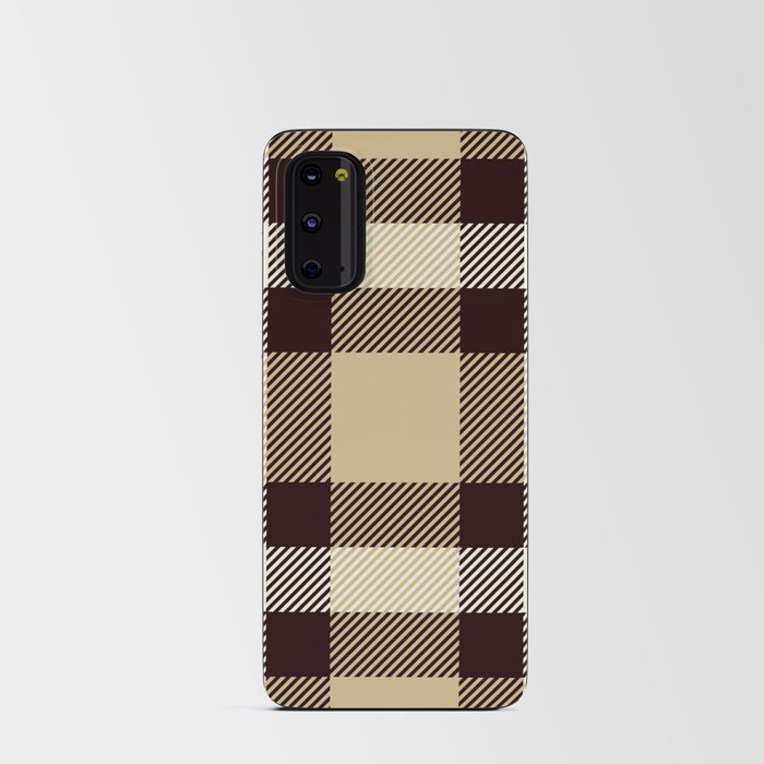 Brown and Black Square Pattern Android Card Case