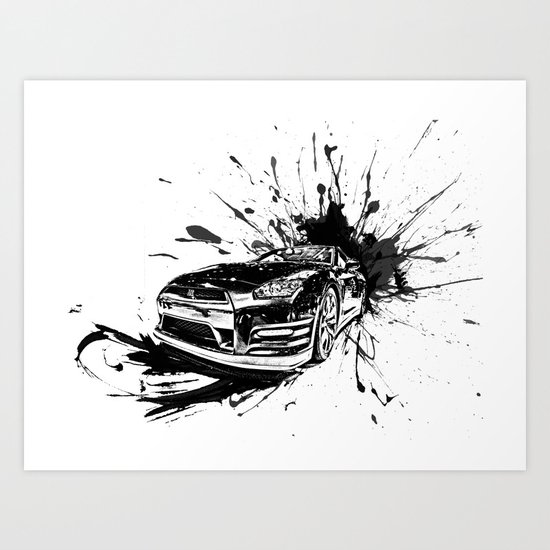 GTR Inked Art Print