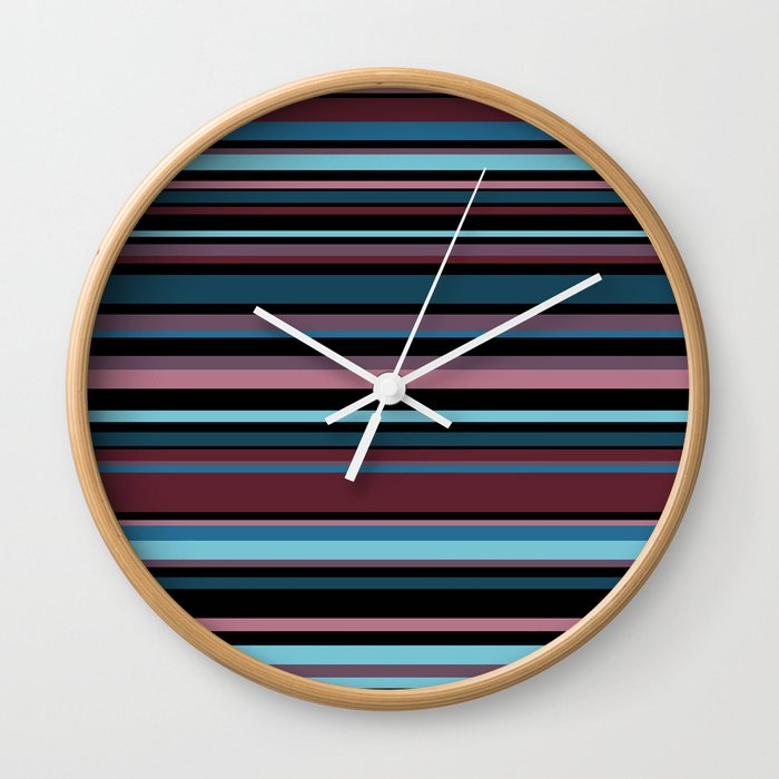 Horizontal Stripes pattern Design Wall Clock