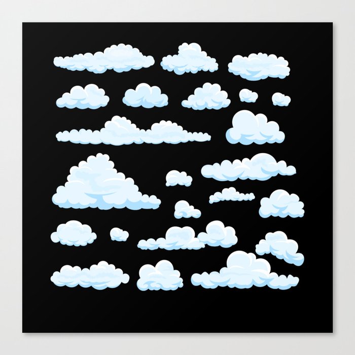 Cloudy Child Clouds Weather Canvas Print