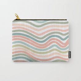 Pastel wave pattern home decor Carry-All Pouch | Colorful, Kids, Swirl, Line, Linepattern, Blue, Waves, Pastelwave, Wavepattern, Drawing 