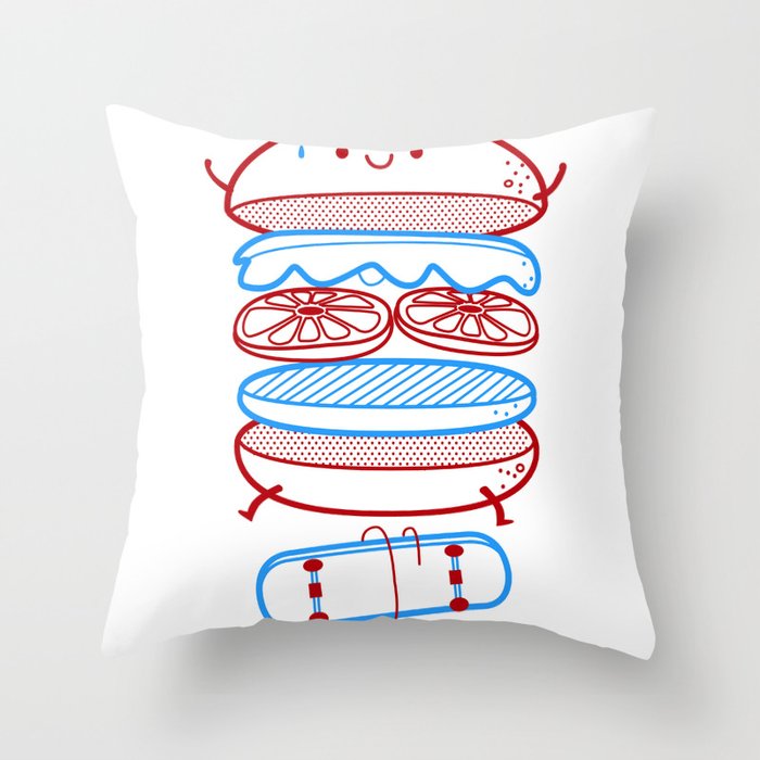 Street burger  Throw Pillow