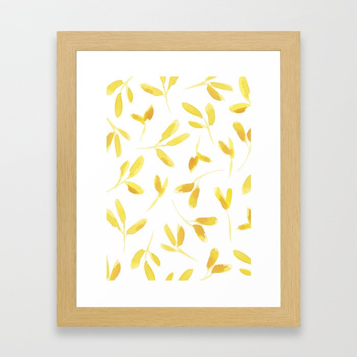 Yellow Leaves Framed Art Print
