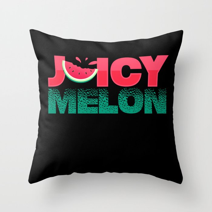 Juicy Melon Watermelon Melons Throw Pillow