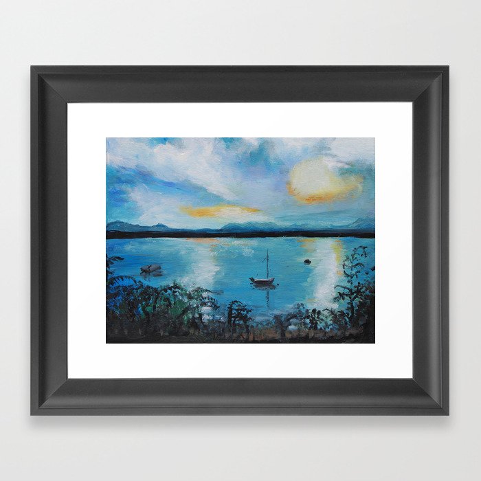 Lake Champlain at Sunset Framed Art Print