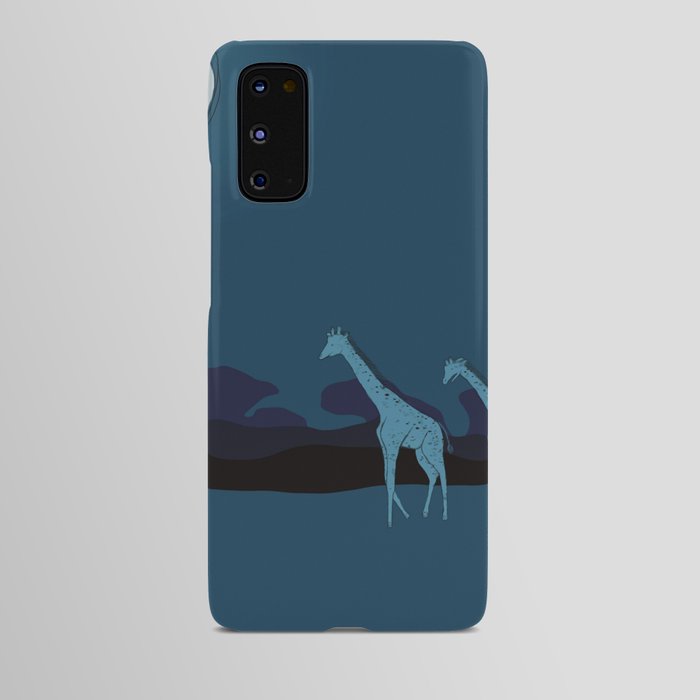 Giraffe Night Walk Android Case