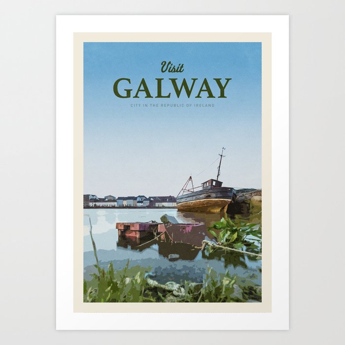 Visit Galway Art Print