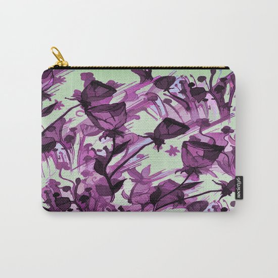 Painterly Graceful Flowing Flowers Carry-All Pouch