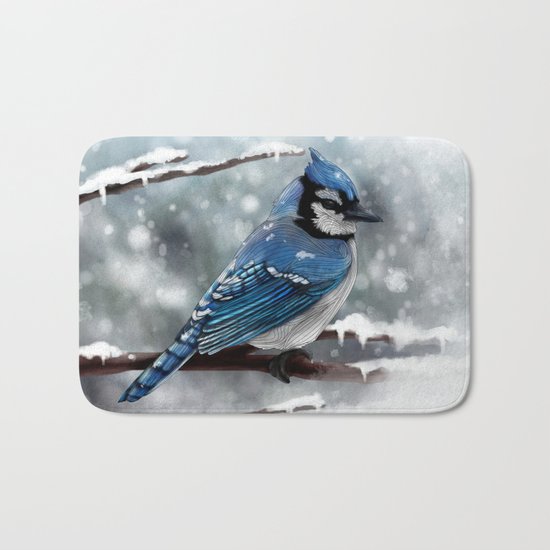 Blue Jay Bath Mat