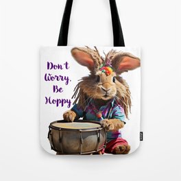 Don't Worry Be Hoppy Easter Art Tote Bag