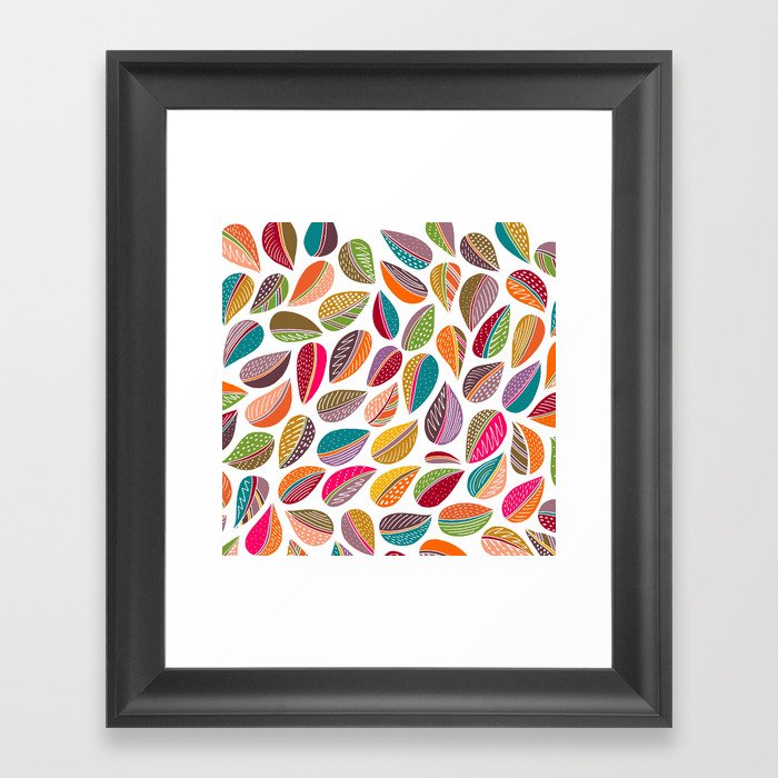 Leaf Colorful Framed Art Print