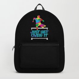 Just Get Over It Backpack | Triplejump, Track, Polevault, Graphicdesign, Discus, Field, Hurdler, Jump, Discusthrow, Sprinter 
