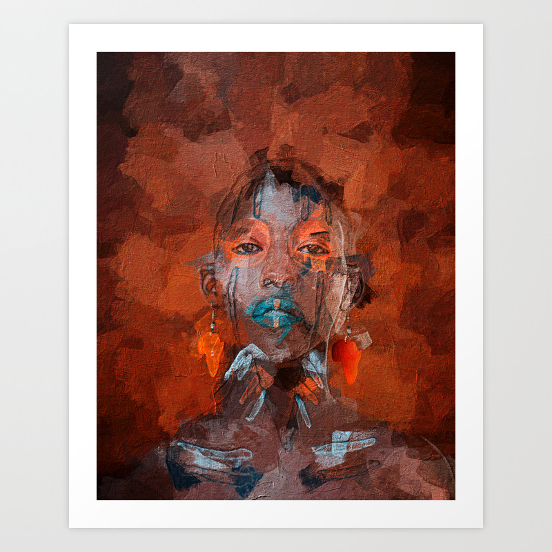 Black African Woman Art Print By David Delaiglesia Society6