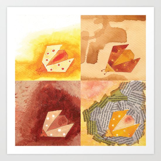 4 Ladybirds Art Print