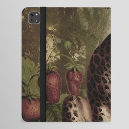 A tiger that loves strawberries iPad Folio Case