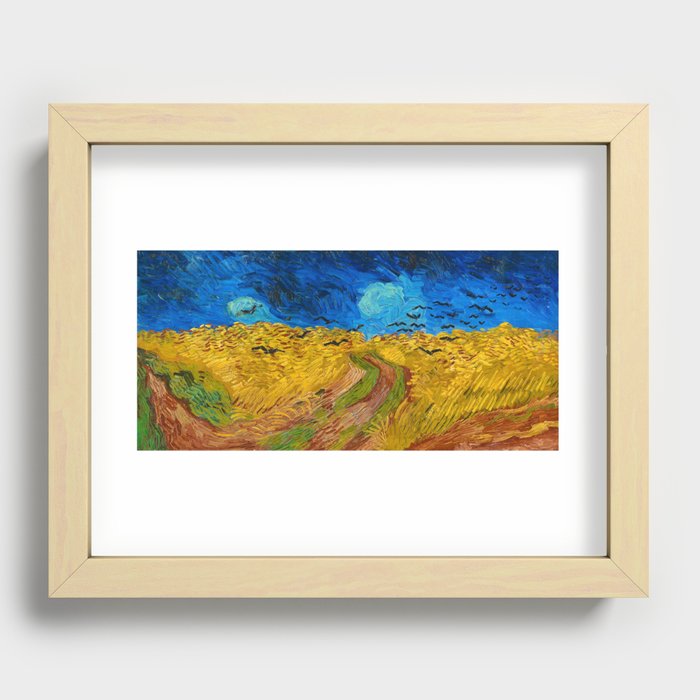 Wheatfield with Crows, 1890 by Vincent van Gogh Recessed Framed Print