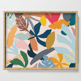 Abstract Floral No.1 Serving Tray