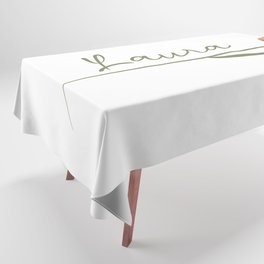 Laura name on a rose Tablecloth