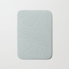Drape III Bath Mat | Lines, Texture, Drape, Pastels, Fabric, Minimal, Pastel, Dusty, Pattern, Pastelblue 