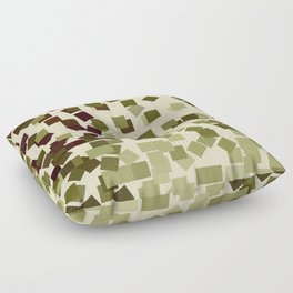 Modern Geometric Squares Forest Lime Green Floor Pillow