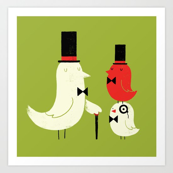 Posh Birds Art Print