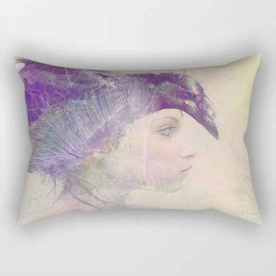 The witch crow Rectangular Pillow
