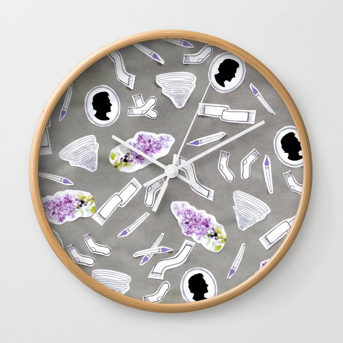 Grey chaRActer art Wall Clock