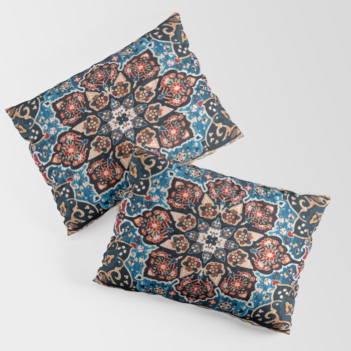 Bohemian Blossoms: Heritage Floral Moroccan Tapestry Pillow Sham