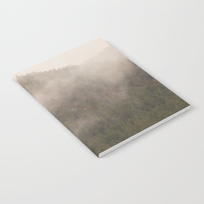 Scottish Highlands Misty Pine Forest Notebook