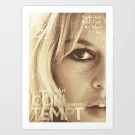 Brigitte Bardot, Contempt, movie poster, Le Mépris, Jean-Luc Godard, Fritz Lang, Art Print