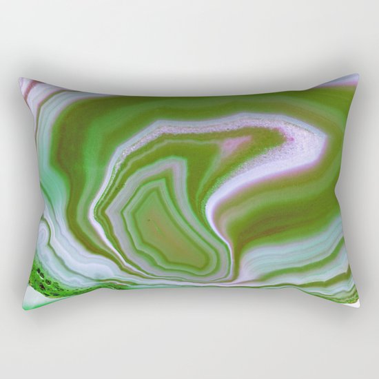 green colored agate Rectangular Pillow