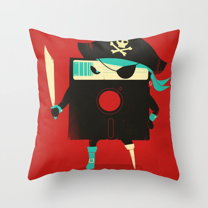Software Pirate Throw Pillow
