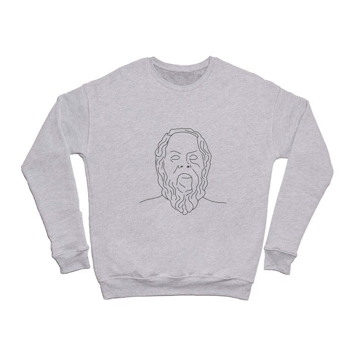 Bust of Socrates the Greek philosopher from Athens city one of the founders of Western philosophy	 Crewneck Sweatshirt