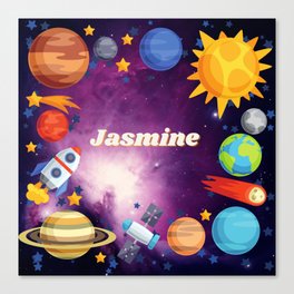 Jasmine space  Canvas Print
