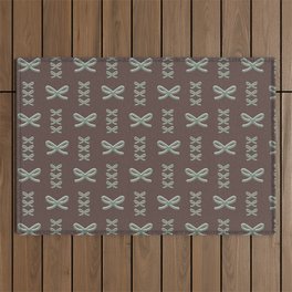 Cute bows pattern Outdoor Rug