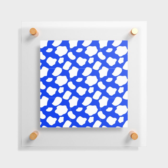 Awesome Cow Spots pattern blue and white , cute Watercolor Gifts for Birthday cowgirl, cowboy Lover  Floating Acrylic Print