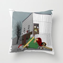 "I'm not wakin' him" by a.correia Throw Pillow