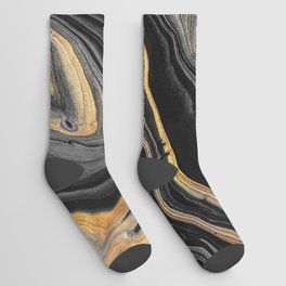 Gold and Black Marble Socks
