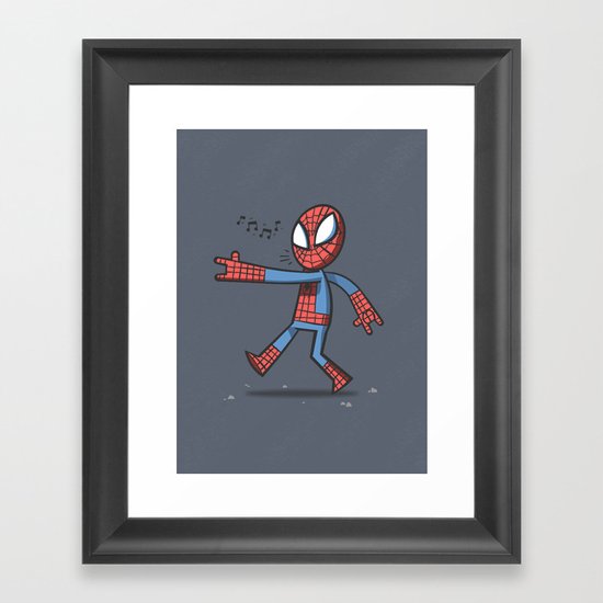 Spidey Walking Framed Art Print