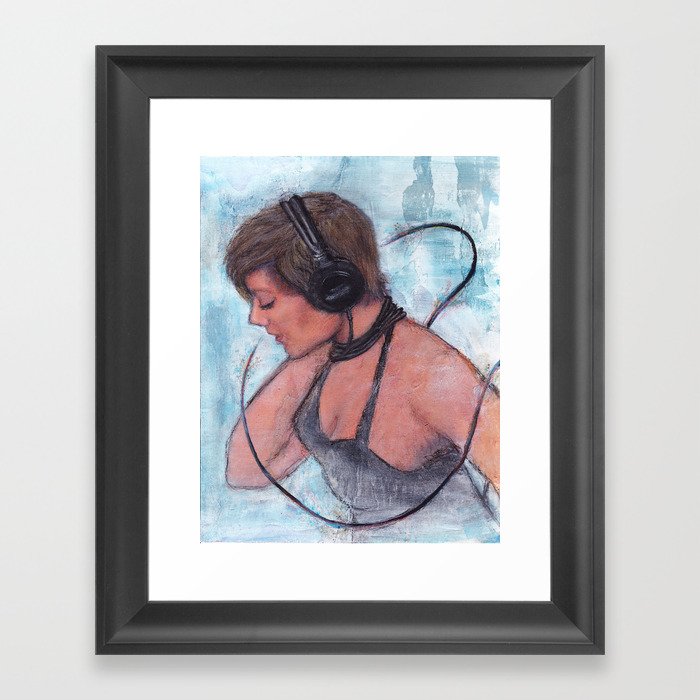 Headphones Framed Art Print