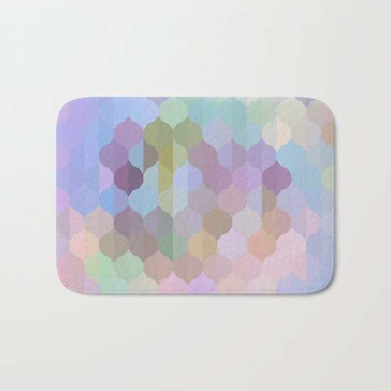 Pastel Geometric Abstract Bath Mat