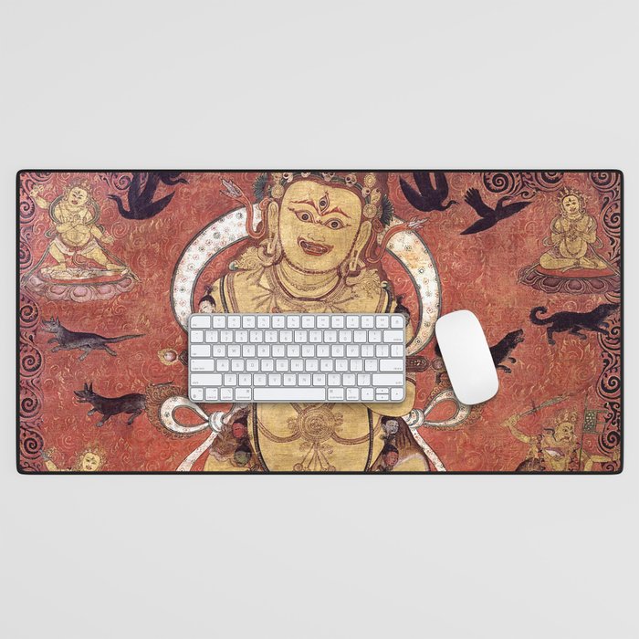 Buddhist Protector Deity Mahakala Panjarnata 1400 Desk Mat