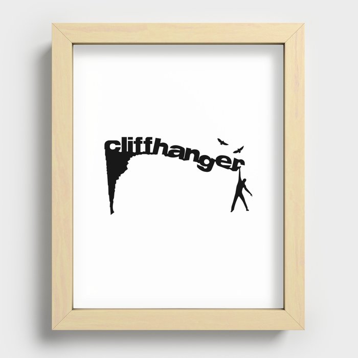 Cliffhanger Recessed Framed Print