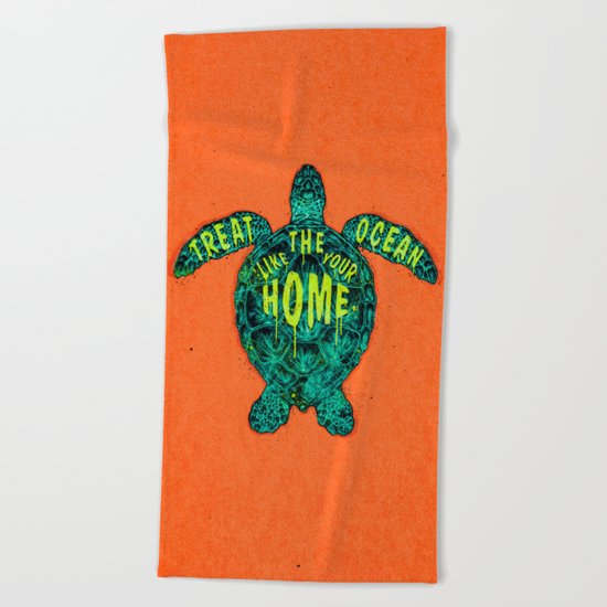 ocean omega (variant 2) Beach Towel
