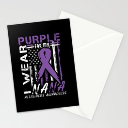 Purple For My Nana Alzheimer Alzheimer's Awareness Stationery Card