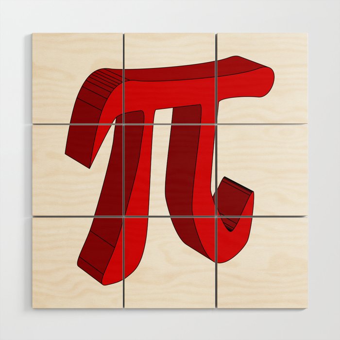 Pi the Constant In 3D Wood Wall Art