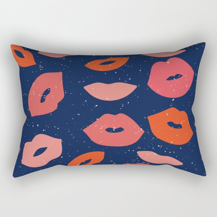 Vector background with Lips seamless pattern for wedding and Valentine's Rectangular Pillow