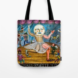 Luna-titere - Moon Puppets at the Theater Magical Realism portrait by Alejandro Colunga Tote Bag