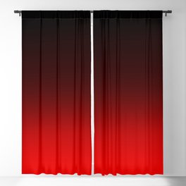 Deep Red Ombré Blackout Curtain